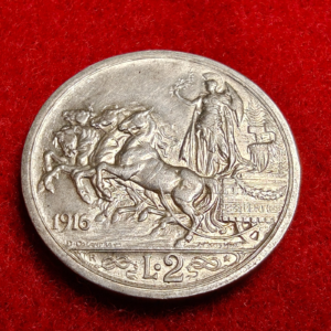 2 Lire Vittorio Emanuele III Quadriga briosa 1916 - qSPL